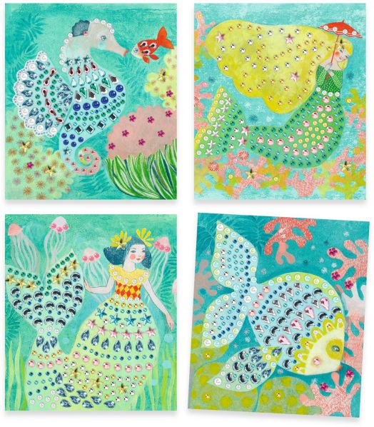 Творчески комплект Djeco - Направи картини с диаманти, Красиви вълни