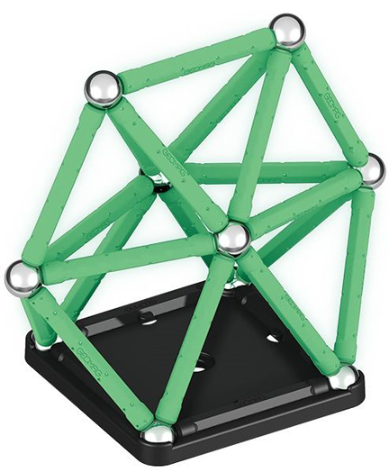 Магнитен конструктор Geomag - Glow, 42 части