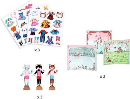 Творчески комплект Djeco: Облечи със стикери - Куклата