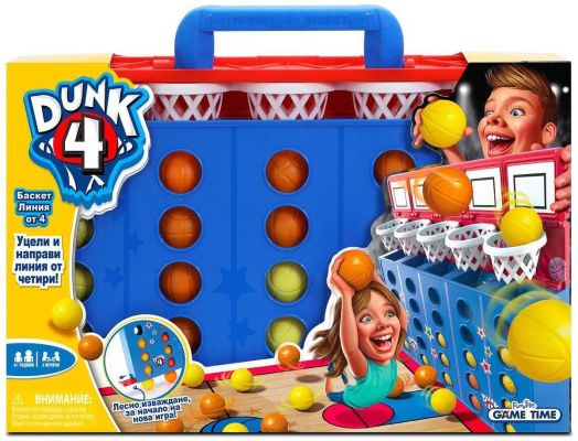 Детска настолна игра Funville - Баскет линия от четири