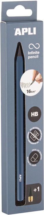 Графитен молив Apli Infinite HB, син