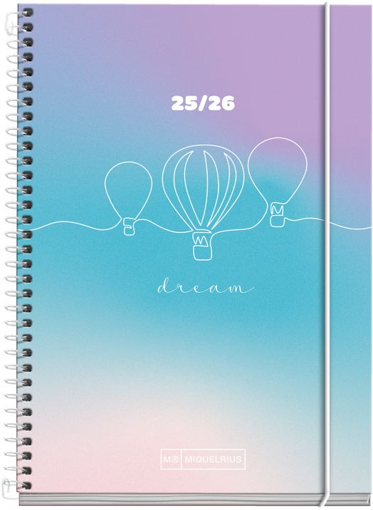 Тефтер - органайзер Miquelrius Dream от септември 2025 до юни 2026 г., ден на страница