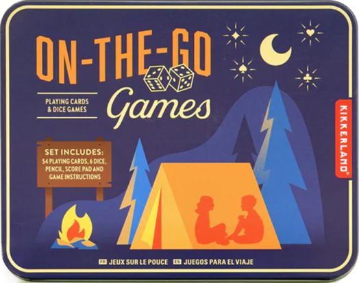 Комплект игри в метална кутия Kikkerland - Camping Games