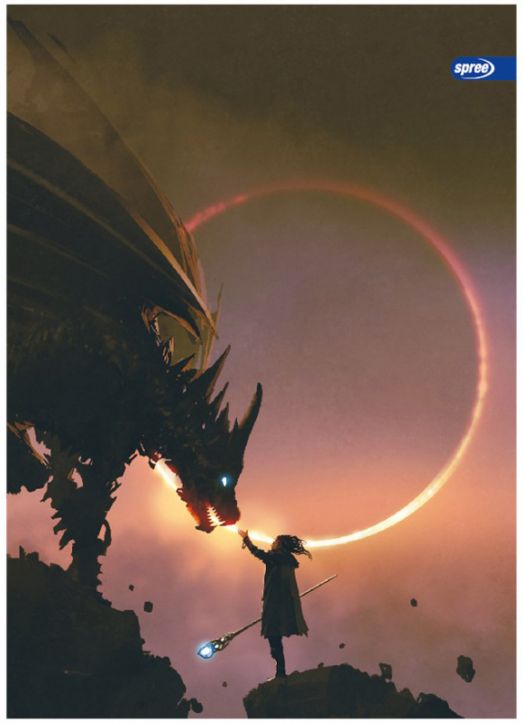 Тетрадка Spree Dragons А5, 60 листа с широки редове