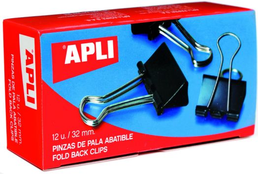 Метални офис щипки Apli 19 mm, 12 бр.