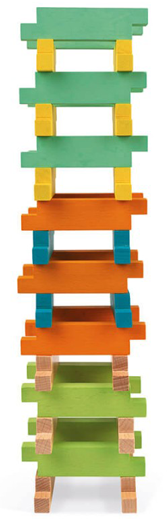 Дървен конструктор Janod, 60 части