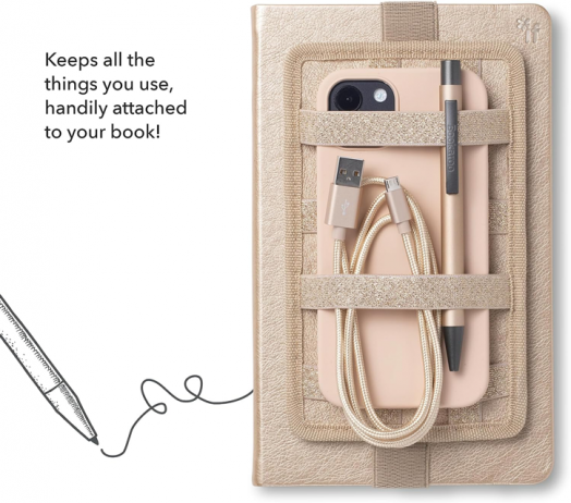 Калъфче за тефтер Bookaroo, злато