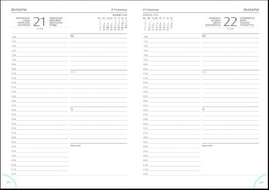 Черен тефтер-органайзер Lediberg Matra 2026