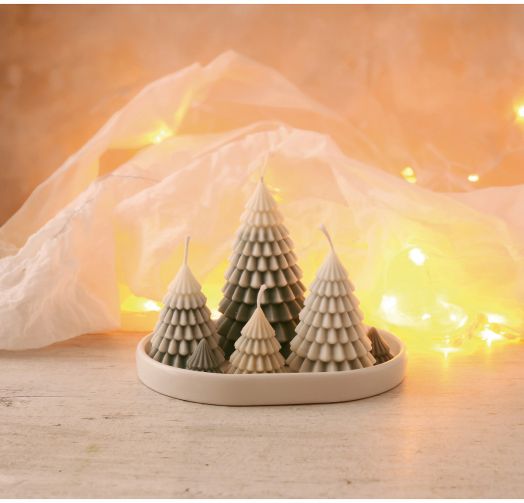 Комплект за правене на свещ Graine Creative - Горски елхи