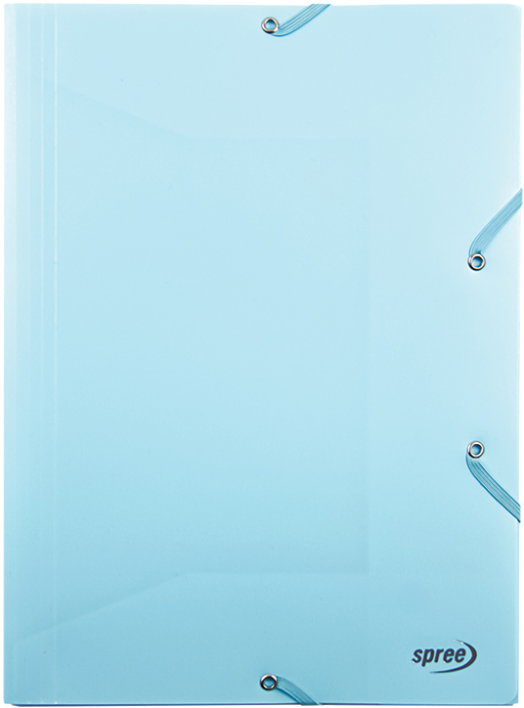 Папка с ластик Spree Pastel A4, синя