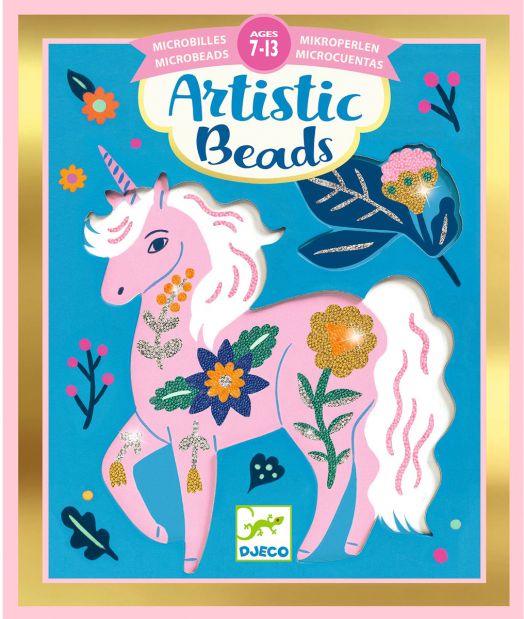 Творчески комплект Djeco: Направи колажи с мъниста Flowers and fleurs