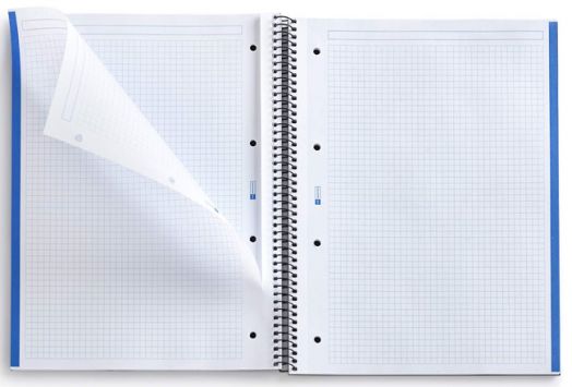 Тетрадка Miquelrius The Original Blue PP А5 със спирала, 80 листа на малки квадратчета