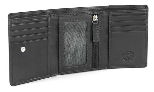 Портфейл Bugatti Primo - Vertical Flip, черен