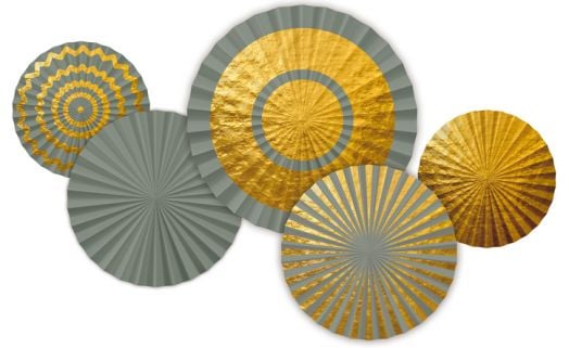 Хартиена украса Folat - Golden Dawn, 5 бр.