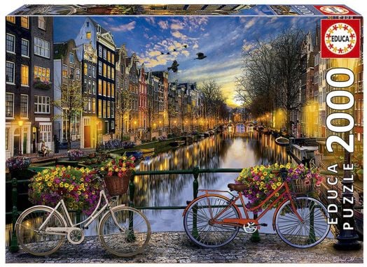 Класически пъзел Educa: Амстердам, 2000 части