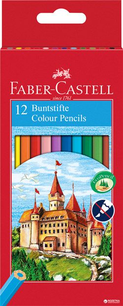 Класически цветни моливи Faber-Castell, 12 цвята