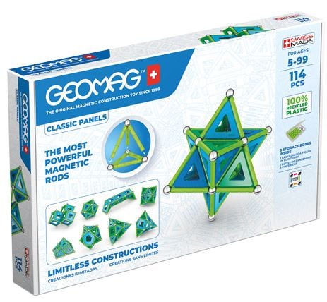 Магнитен конструктор Geomag - Supercolor Panels Recycled, 127 части
