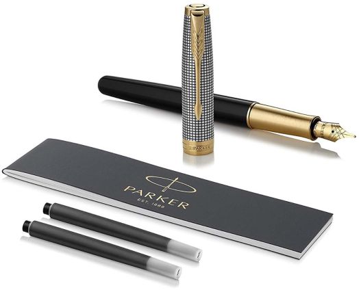 Писалка Parker Royal Sonnet Premium Chiselled Silver & Black GT