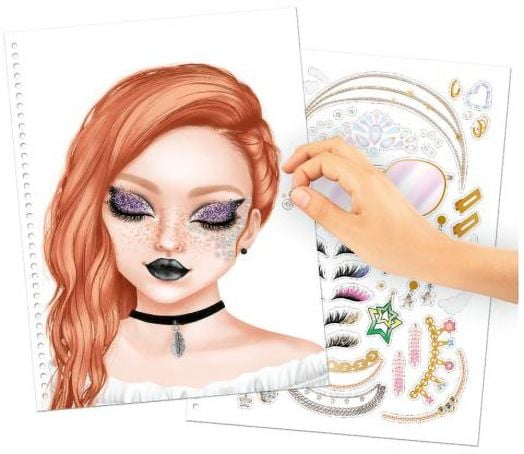 Книжка за оцветяване със стикери Top Model - Make Up