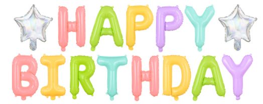 Фолиев балон PartyDeco - Happy Birthday