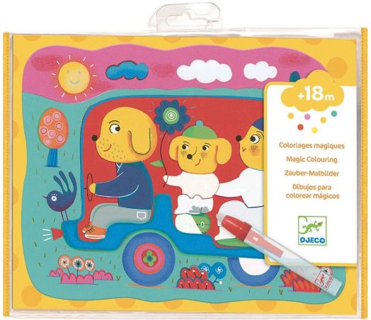 Творчески комплект Djeco - Картини с вода, животни