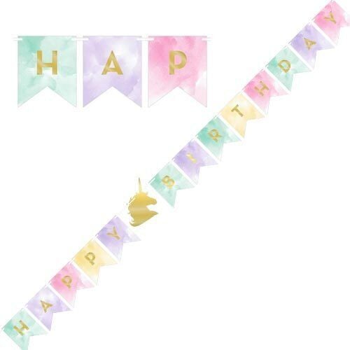 Банер с надпис Creative Party - Unicorn Sparkle