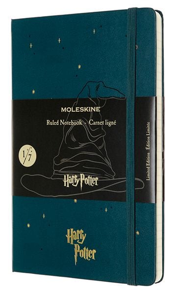 Класически тефтер Moleskine Limited Editions Harry Potter Sorting Hat с твърди корици и линирани страници