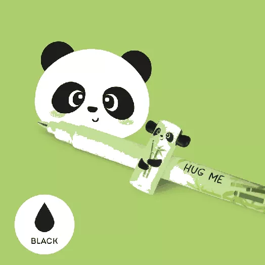 Изтриваема гел химикалка Legami Panda с капачка и гумичка