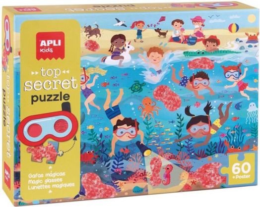 Пъзел-игра Apli Kids - Тайни на плажа, 60 части