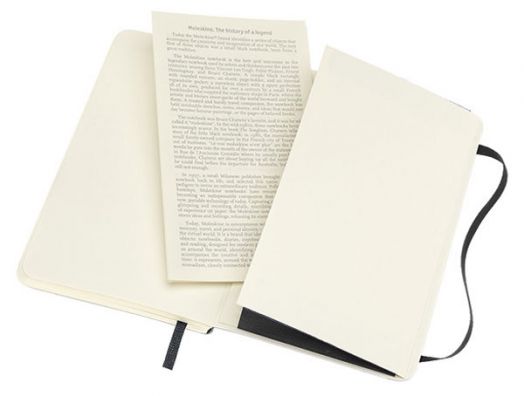 Джобен черен тефтер Moleskine Classic Black с меки корици и листа на малки квадратчета