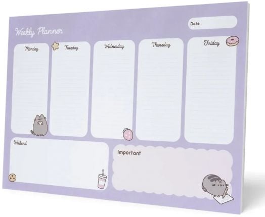 Седмичен планер - пад Pusheen The Cat Moments, А4, 54 листа