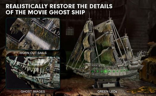 Светещ 3D пъзел Cubic Fun - Летящия холандец, 360 части