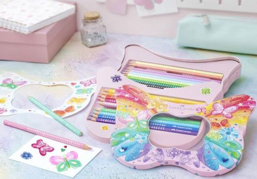 Моливи Faber-Castell - Sparkle Пеперуда, 20 цвята