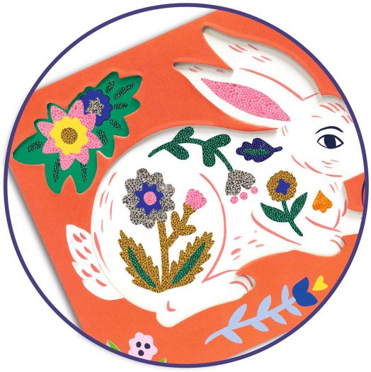 Творчески комплект Djeco: Направи колажи с мъниста Flowers and fleurs