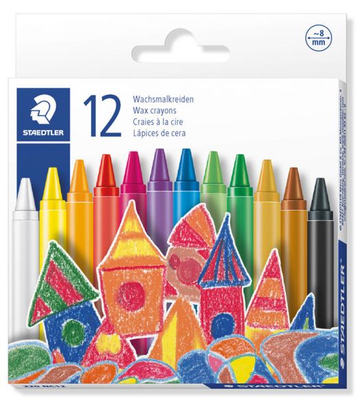 Восъчни пастели Staedtler Noris Club, 12 цвята