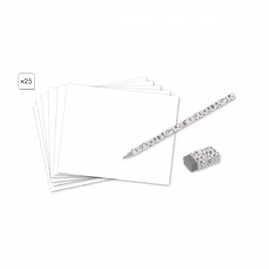 Комплект за рисуване стъпка по стъпка Janod - Kawaii