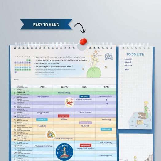 Планер-пад Grupo Erik The Little Prince за 16 месеца - септември 2024 / декември 2025 година