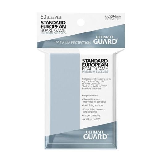Протектори за карти Ultimate Guard: Premium Soft Sleeves European, 50 бр.