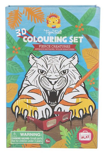 Творчески 3D комплект Tiger Tribe Fierce Creatures за оцветяване