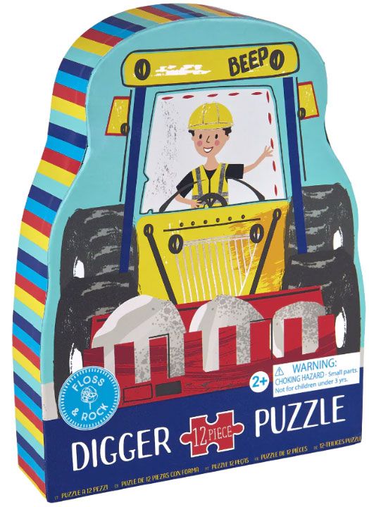 Пъзел Floss & Rock, Construction - Багер, 12 части