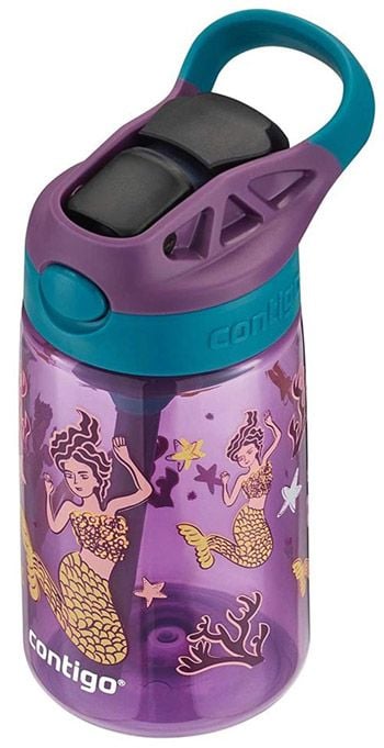 Детска бутилка за вода Contigo Gizmo Flip с русалки, 420 мл.