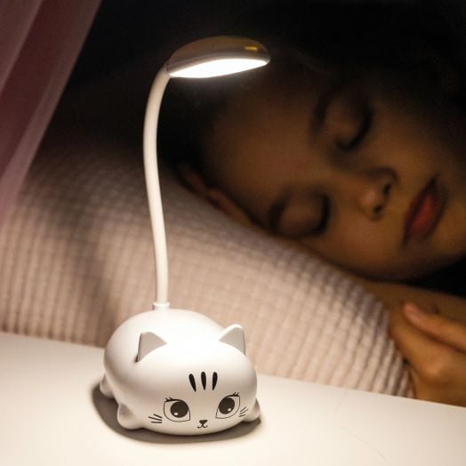 Настолна лампа Miquelrius Back2Fun - Коте, бяла