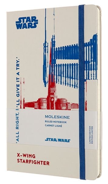Класически тефтер Moleskine Limited Editions Star Wars X-Wing с твърди корици и линирани страници