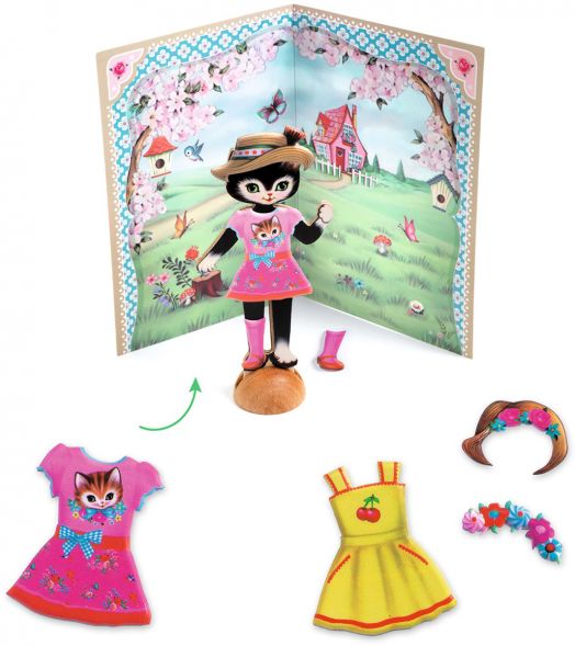 Творчески комплект Djeco: Облечи със стикери - Куклата