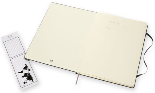 Черен тефтер Moleskine Classic Black в размер A4 с твърди корици и листа на малки квадратчета