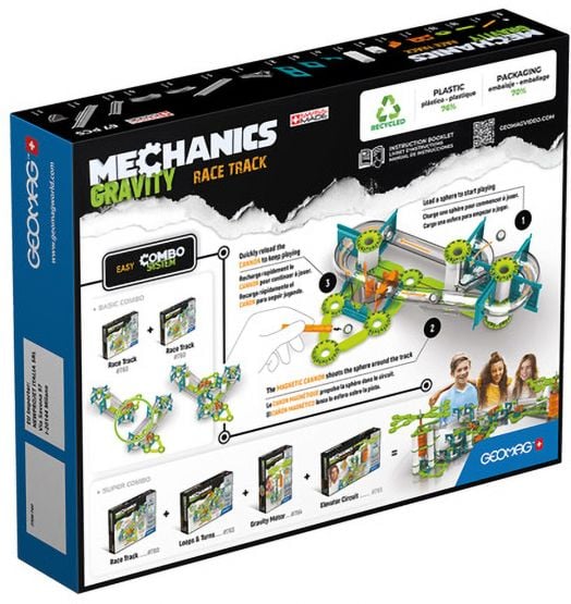 Магнитен конструктор Geomag Mechanics Gravity Re Race Track, 67 части