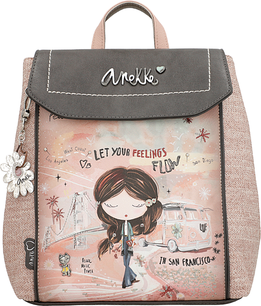 Раница Anekke Peace & Love Pink, 27 x 31 x 14 см.