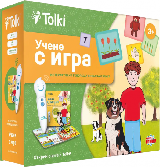 Интерактивен комплект Tolki: Говореща писалка с книга „Учене с игра“