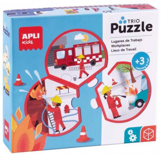 Детски пъзел Apli Kids Trio - Професии, 24 части