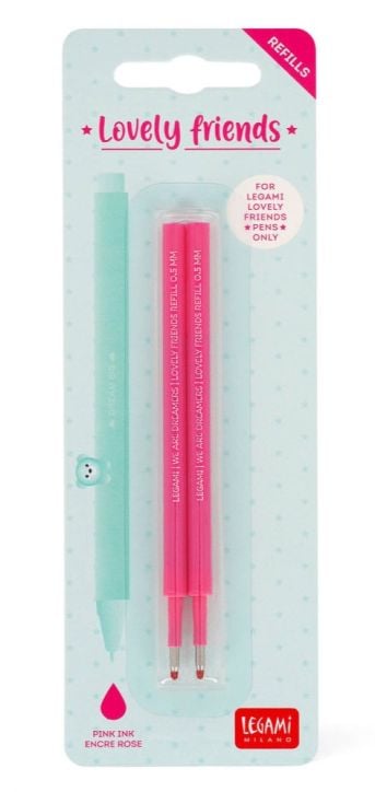 Комплект пълнители за гел химикалки Legami, 2 бр. розови